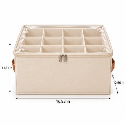 Foldable Shoe Storage Organizer Box with Dividers