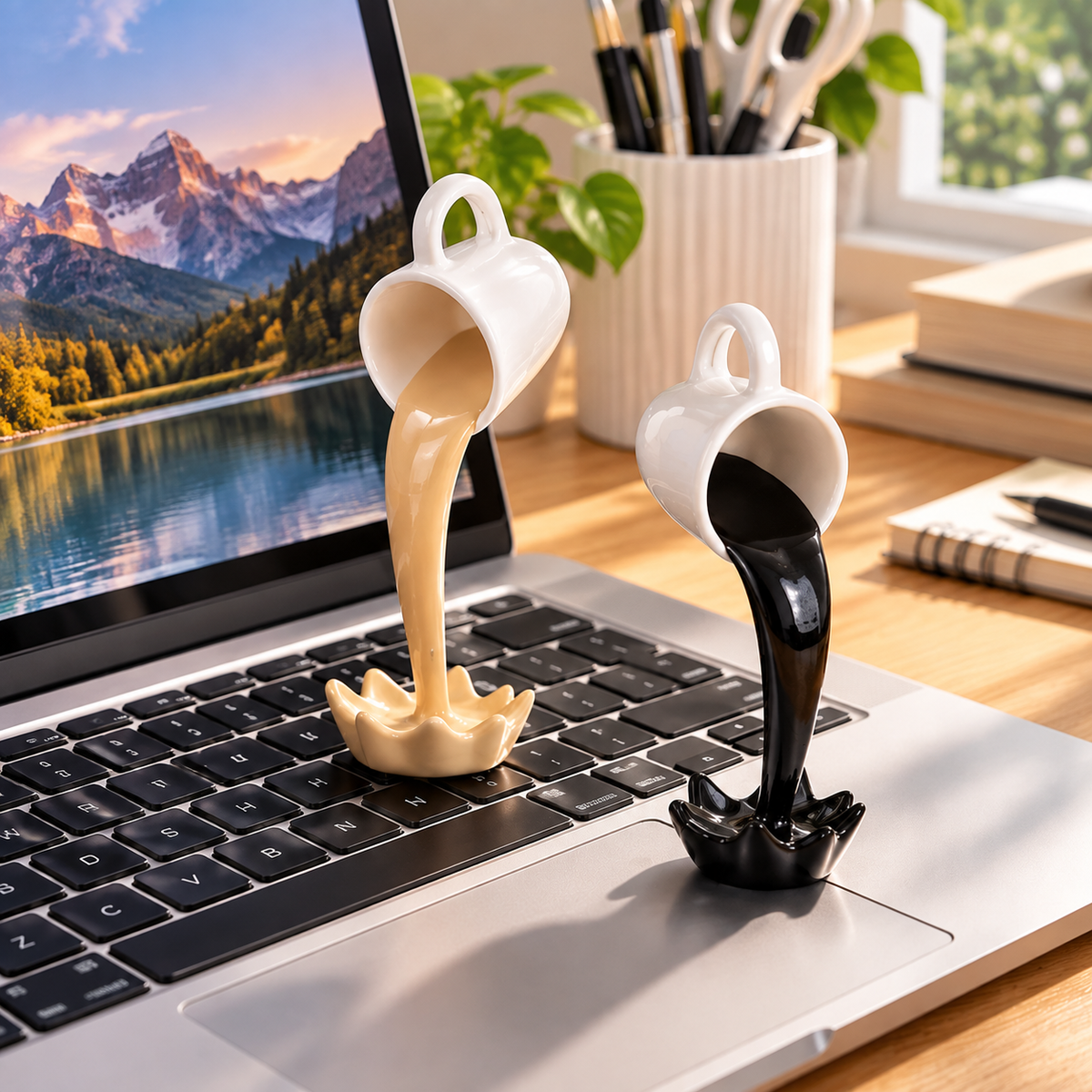 Creative Floating Pouring Cup Decorative Sculpture