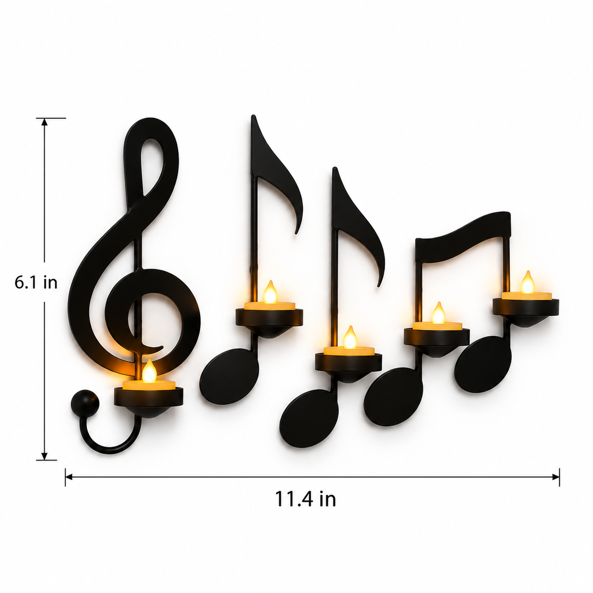 European Style Musical Note Wall Candle Holder